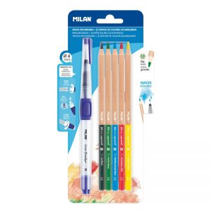 Pincel recargable Water Brush + 5 lápices acuarelables MILAN