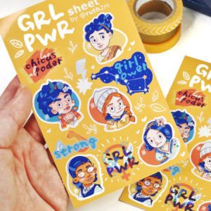 18 Stickers Ruth2m – GRL PWR