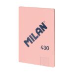 Cuaderno A4 milan encolado – rosa cuadros (2)