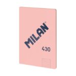 Cuaderno A4 milan encolado – rosa líneas (2)
