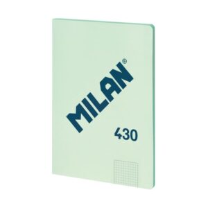 Cuaderno A4 milan encolado - verde cuadros
