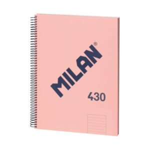 Cuaderno A4 milan espiral - rosa líneas