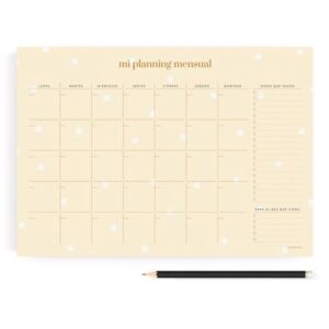 Planificador mensual Charuca - Topos amarillo