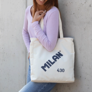 Tote bag con cremallera MILAN 430 color blanco