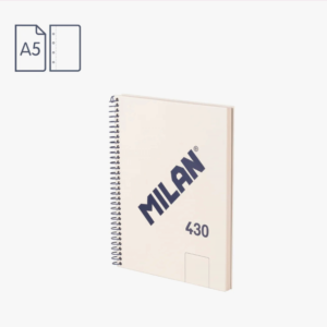 Cuaderno A5 MILAN espiral - beige liso