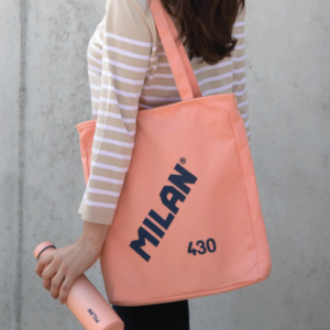 Tote bag con cremallera MILAN 430 color rosa