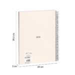 Cuaderno A4 milan espiral – beige liso (2)