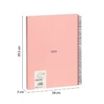 Cuaderno A4 milan espiral – rosa liso (2)