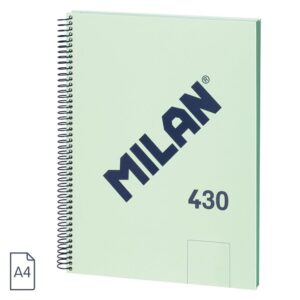 Cuaderno A4 milan espiral - verde liso