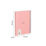 Cuaderno A5 MILAN espiral – rosa líneas (2)