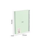 Cuaderno A5 MILAN espiral – verde cuadriculado (1)