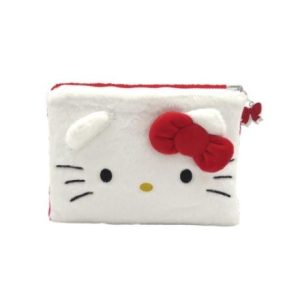 Neceser de peluche reversible Hello Kitty y Kuromi